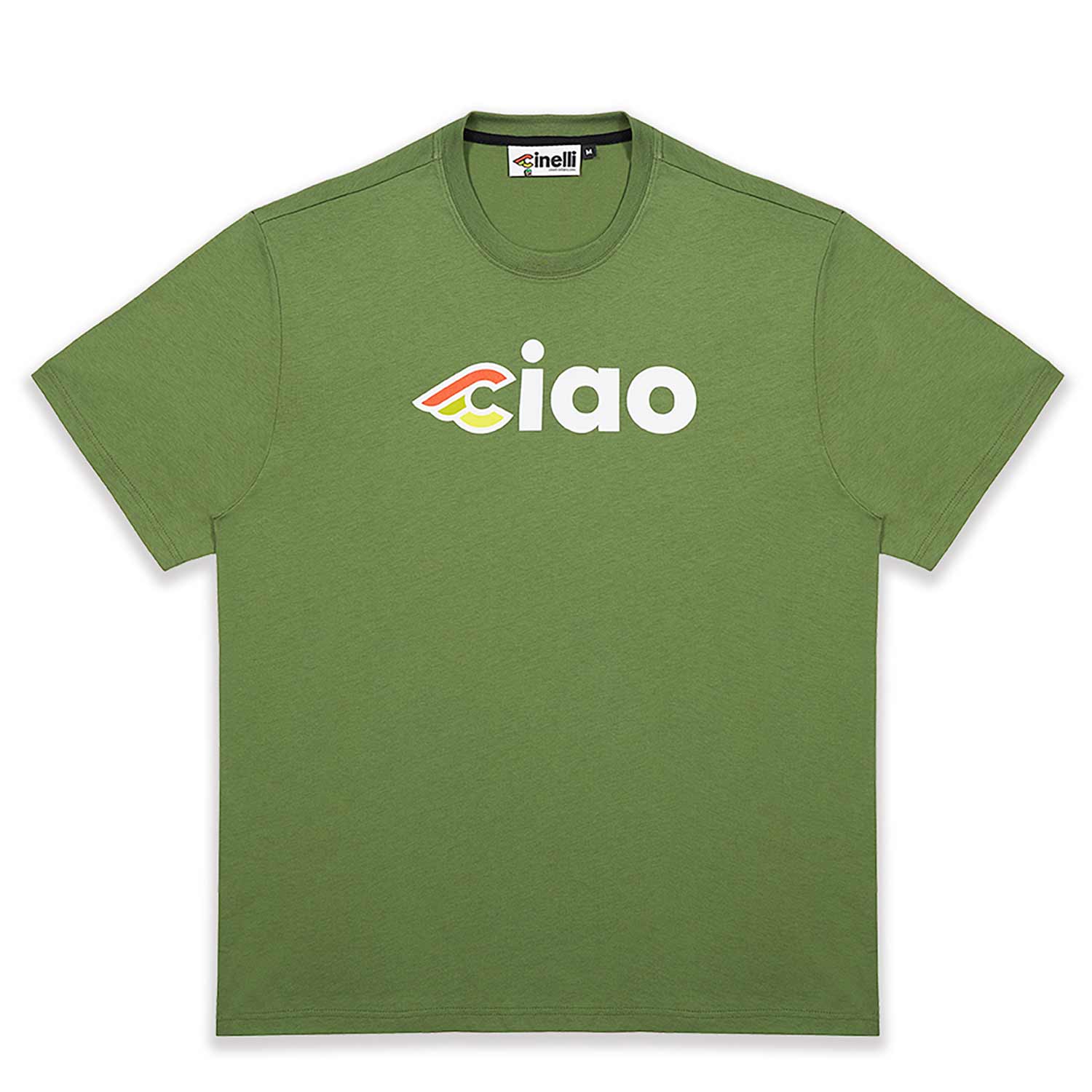 Cinelli Ciao T-Shirt Green - FREE UK Shipping, FREE 365 Day Returns | Moto Central