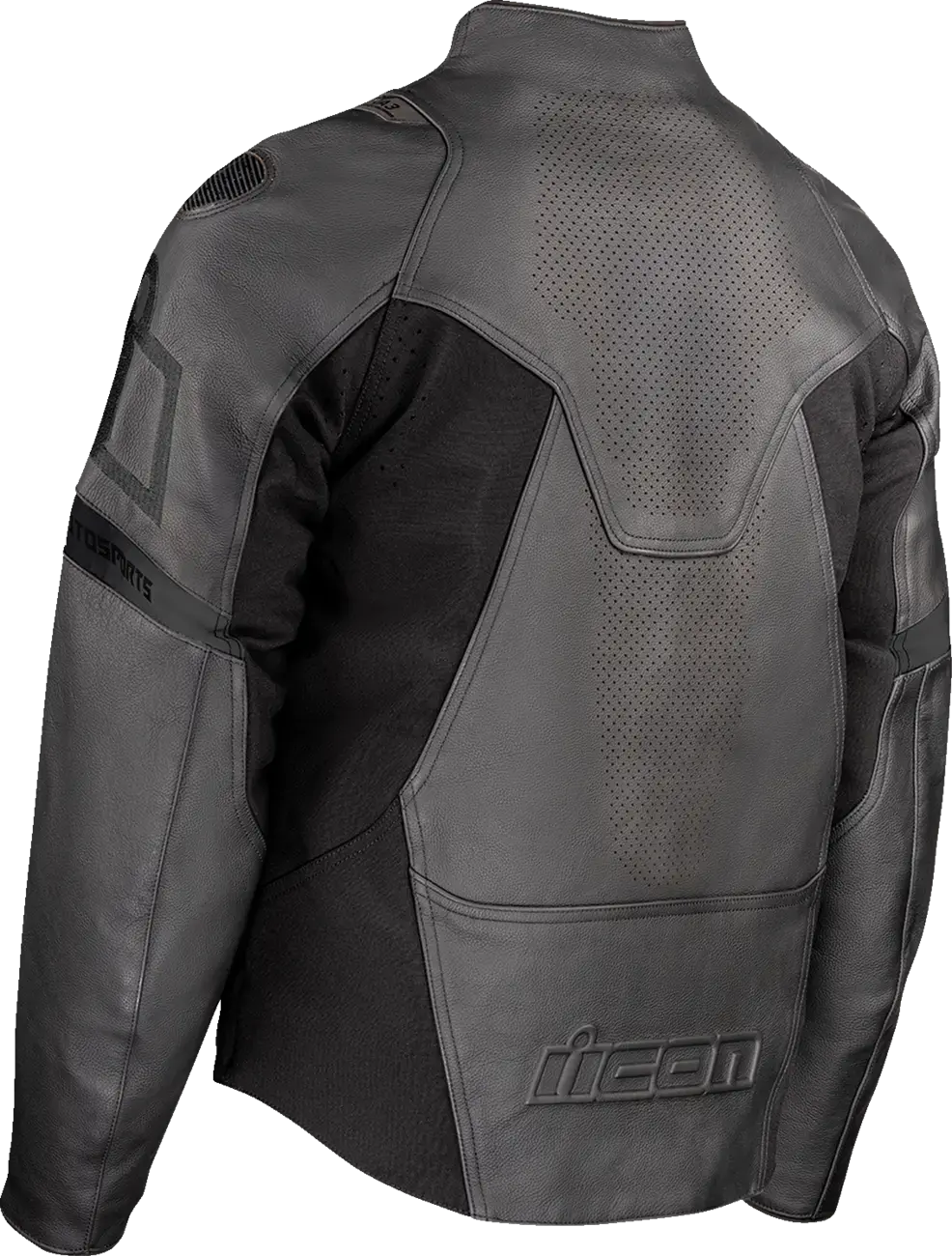 Icon Contra 3 Rizz Rizz Leather Jacket Stealth - FREE UK Shipping, FREE 365 Day Returns | Moto Central