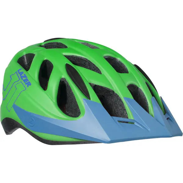 Lazer J1 Youth Cycle Helmet Green / Blue - FREE UK Shipping, FREE 365 Day Returns | Moto Central