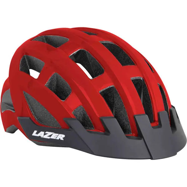 Lazer Compact Cycle Helmet Red - FREE UK Shipping, FREE 365 Day Returns | Moto Central