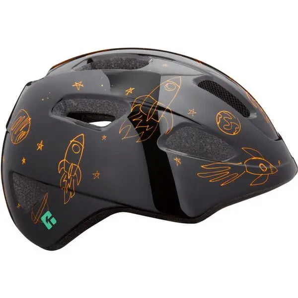 Lazer PNut 2.0 KinetiCore Kids Cycle Helmet Flying Rocket - FREE UK Shipping, FREE 365 Day Returns | Moto Central