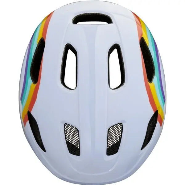 Lazer PNut 2.0 KinetiCore Kids Cycle Helmet Rainbow - FREE UK Shipping, FREE 365 Day Returns | Moto Central