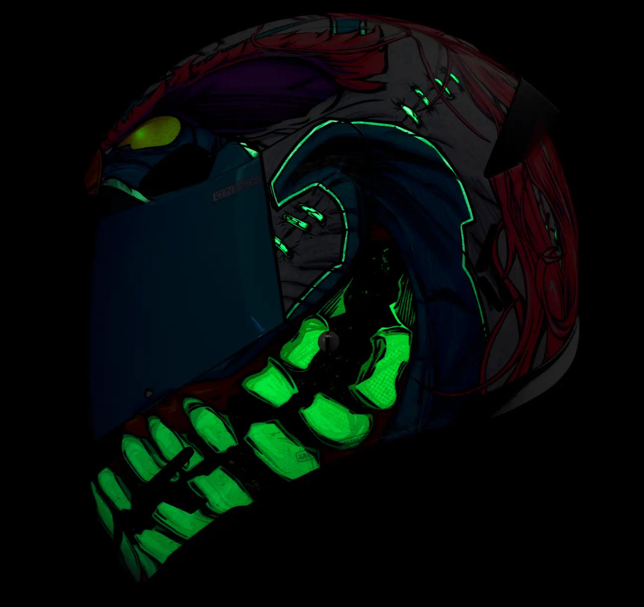 Icon Airframe Pro Krazy Klown 2 Black / Blue / Pink / Purple / White - FREE UK Shipping, FREE 365 Day Returns | Moto Central