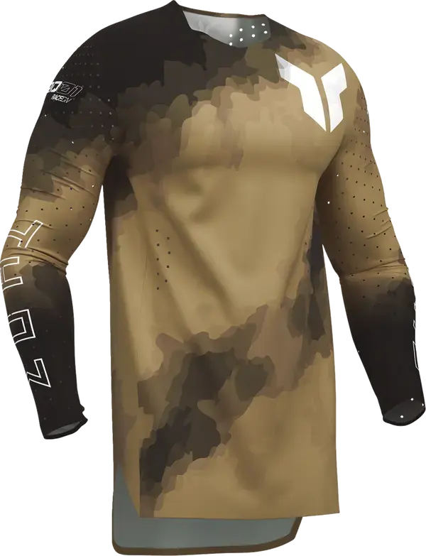 Thor Sportmode Carbon Jersey Black / Copper - FREE UK Shipping, FREE 365 Day Returns | Moto Central