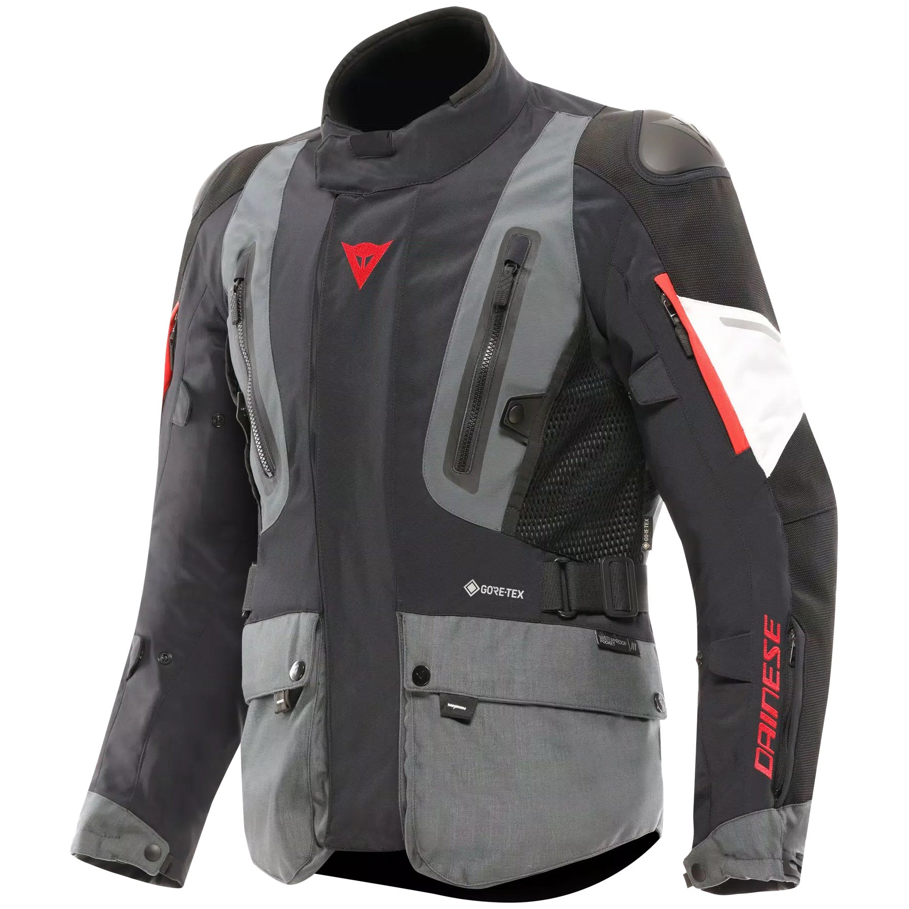 Dainese Carve Master 4 Gore-Tex Jacket Black / Red / Grey, front view