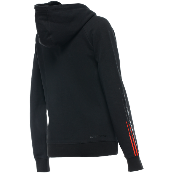 Dainese Logo Ladies Front Zip Casual Hoodie Black