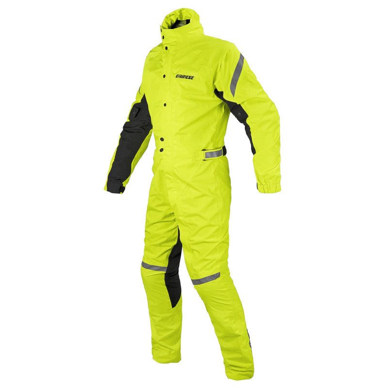 Dainese Rain One Piece Oversuit in Fluo Yellow, front view