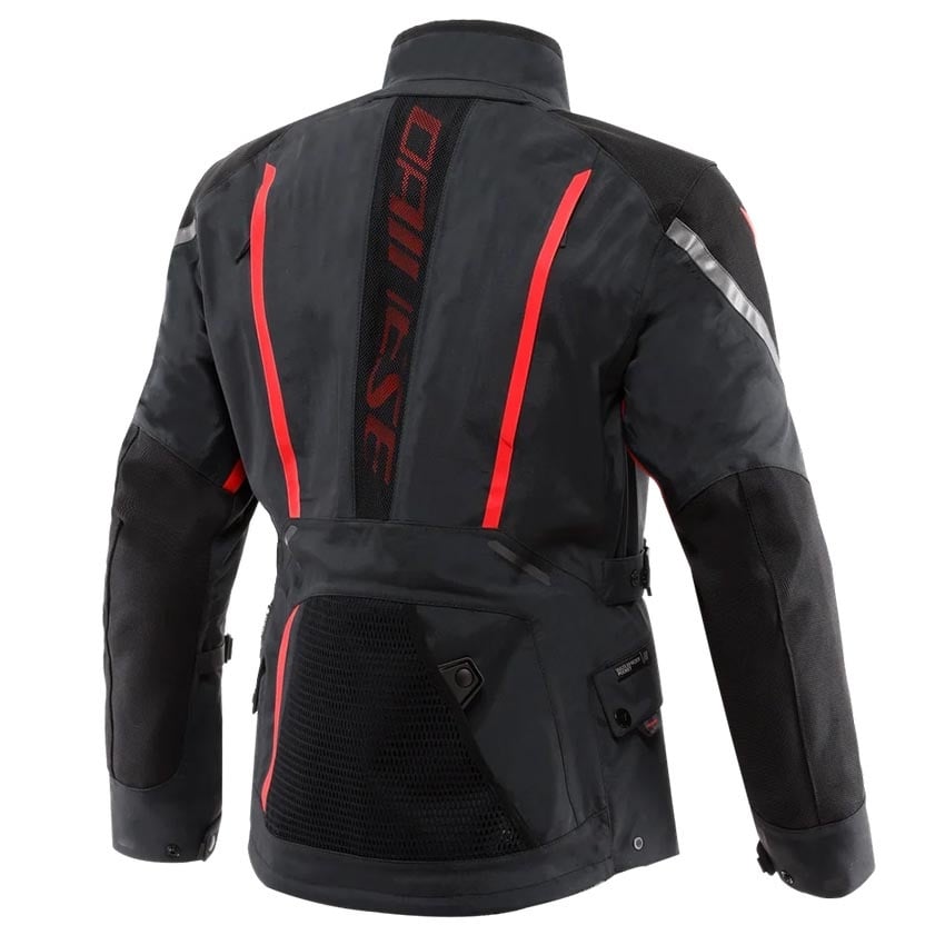 Dainese Super Expedition Gore-Tex Jacket Black / Red - rear cut-out view
