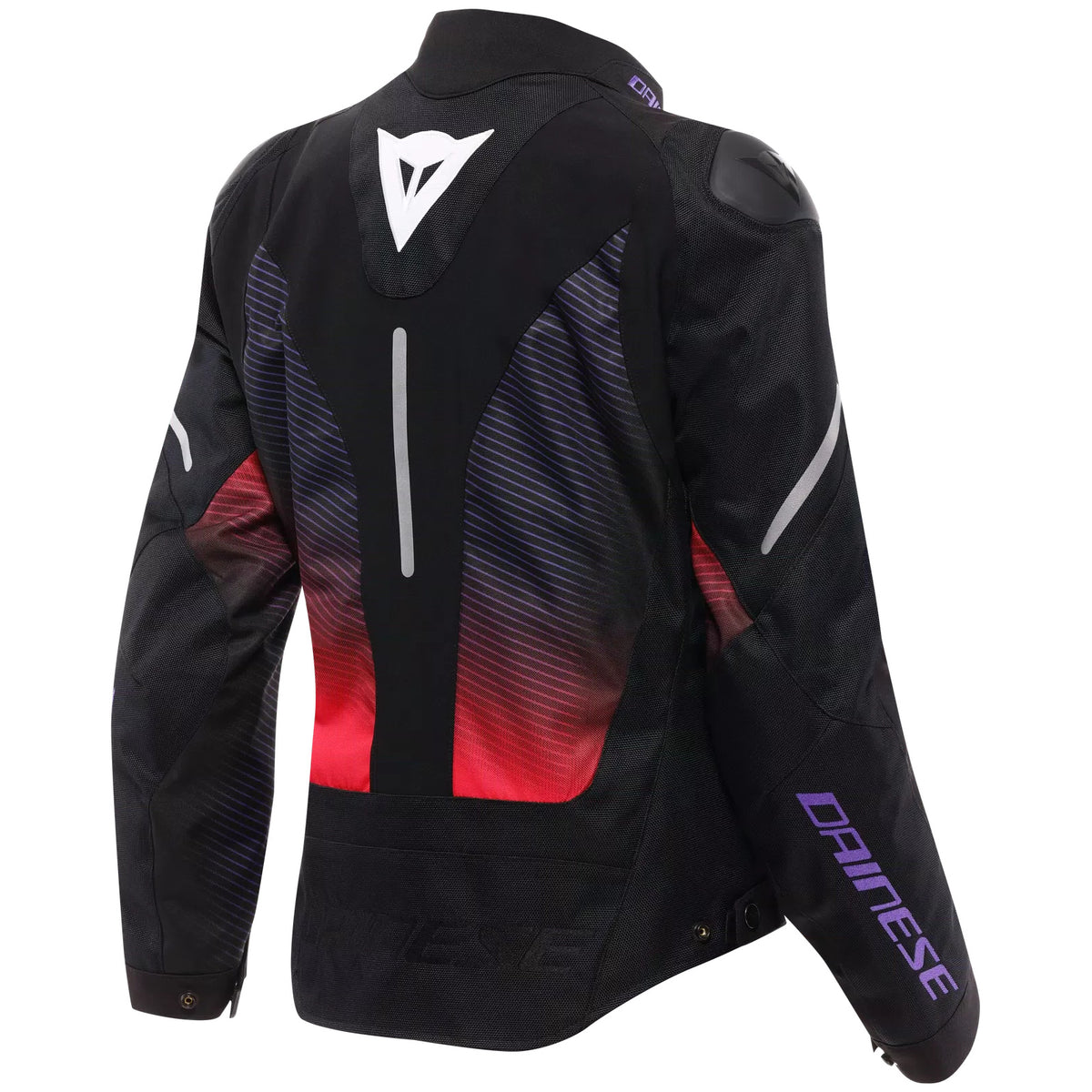 Dainese Super Sprint D-Dry Ladies Textile Jacket Black / Fuchsia / White, rear view