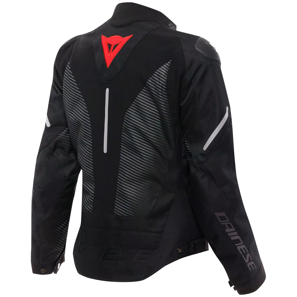 Dainese Super Sprint D-Dry Ladies Textile Jacket Black / Lava Red, rear view