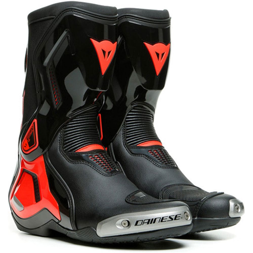 Dainese Torque 3 Out Boots Black / Fluo Red, pair front view