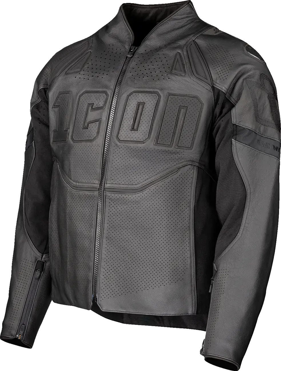 Icon Contra 3 Rizz Rizz Leather Jacket Stealth - FREE UK Shipping, FREE 365 Day Returns | Moto Central