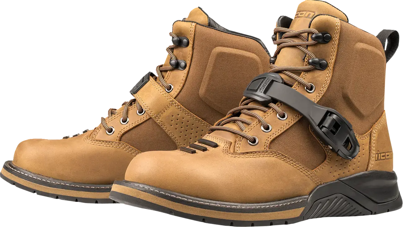 Icon SD6 Waterproof CE Boots Brown - FREE UK Shipping, FREE 365 Day Returns | Moto Central