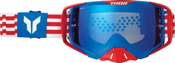 Thor Activate Goggles Patriot Red / White / Blue - FREE UK Shipping, FREE 365 Day Returns | Moto Central