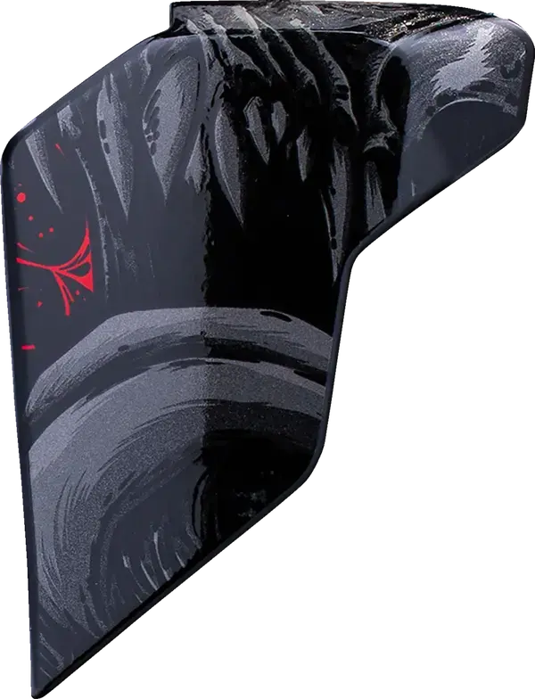 Icon Ultraflite Helmet Side Plates Black / Red - FREE UK Shipping, FREE 365 Day Returns | Moto Central