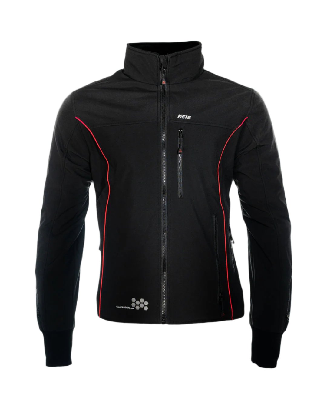 Keis J501RP Premium Heated Jacket Black / Red