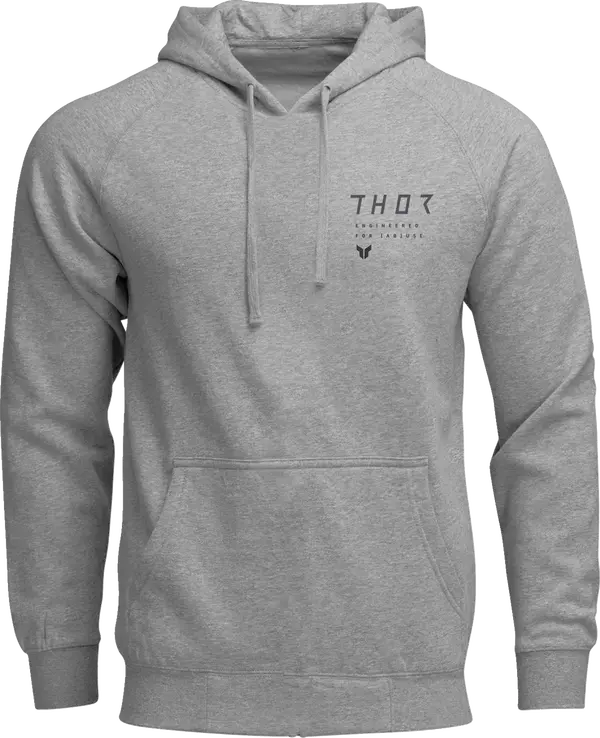 Thor Stamp Pullover Hoodie Heather Grey - FREE UK Shipping, FREE 365 Day Returns | Moto Central