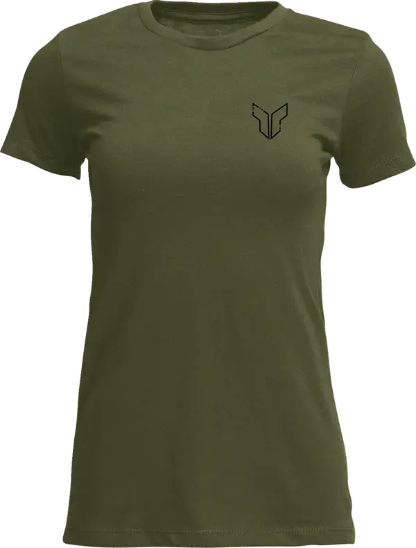 Thor Patched Up Ladies T-Shirt Military Green - FREE UK Shipping, FREE 365 Day Returns | Moto Central