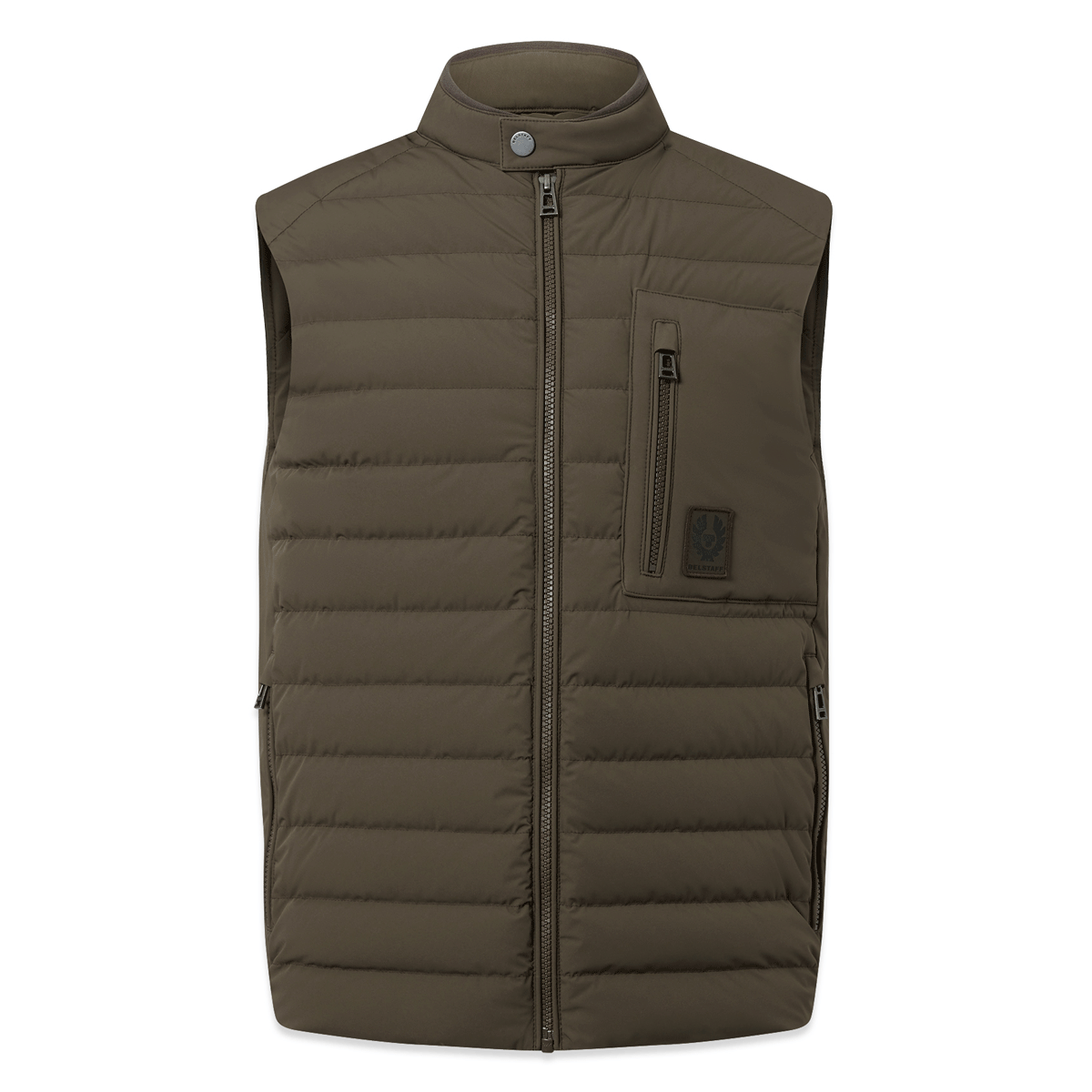 Belstaff Chassis Gilet Army Olive FREE UK Delivery, FREE 365 Day Returns | Moto Central