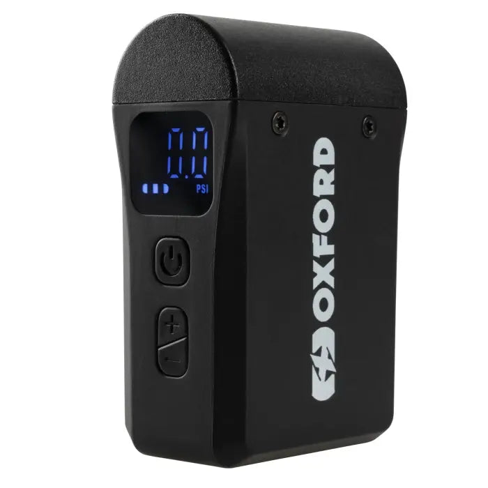 Oxford NanoJet Ultra Compact Cordless Tyre Inflator Black - 8cm x 5cm x 3cm FREE UK Delivery, FREE 365 Day Returns | Moto Central