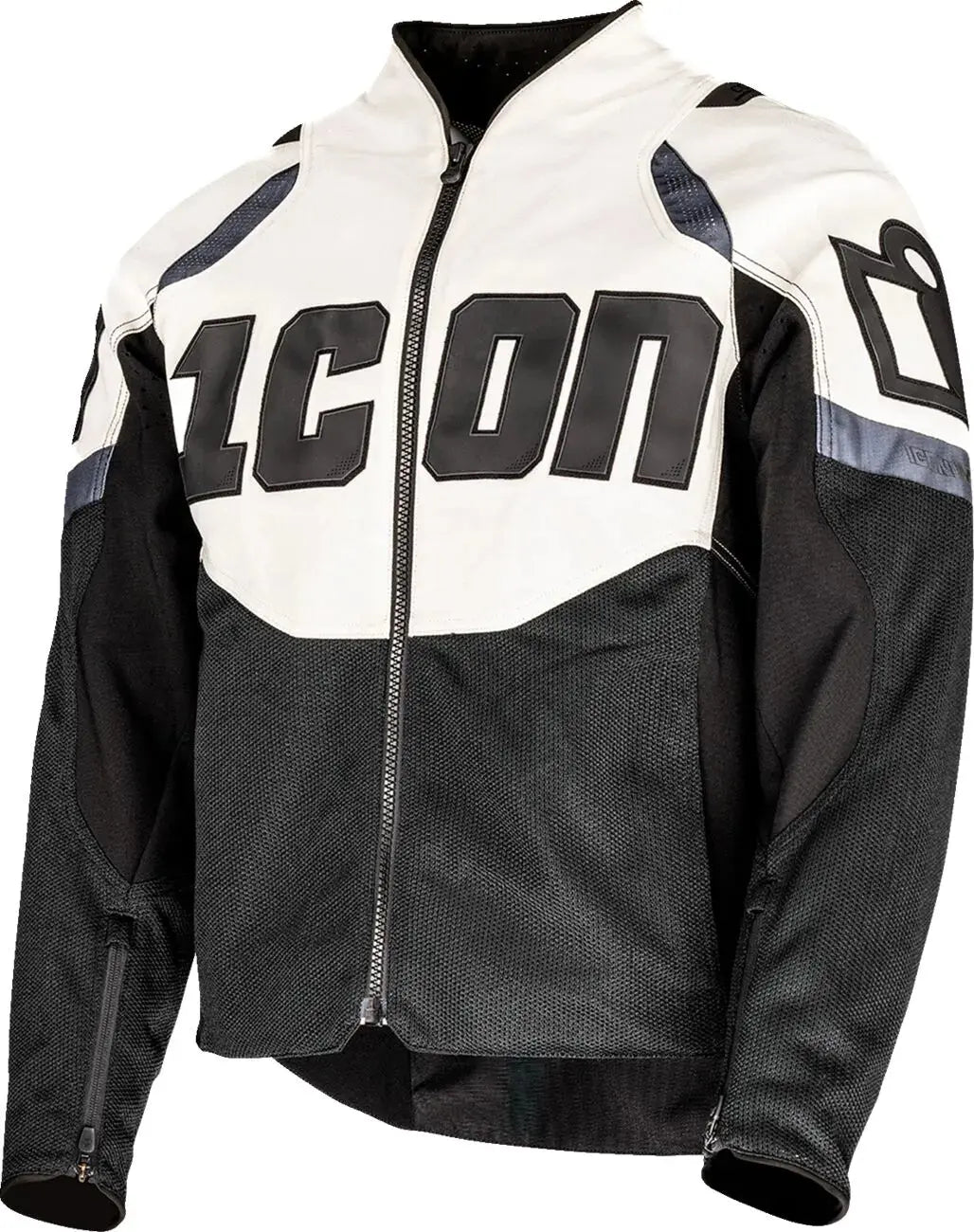 Icon Contra 3 Textile Jacket Black / White - FREE UK Shipping, FREE 365 Day Returns | Moto Central