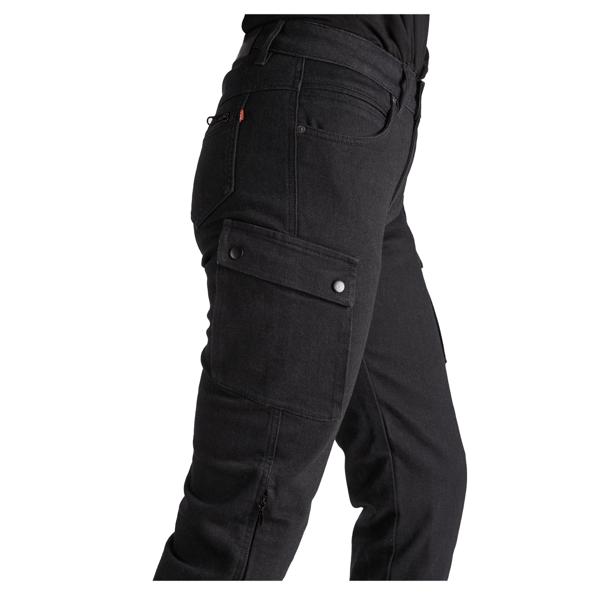 Pando Moto Mila Ladies Cargo Jeans Black FREE UK Delivery, FREE 365 Day Returns | Moto Central