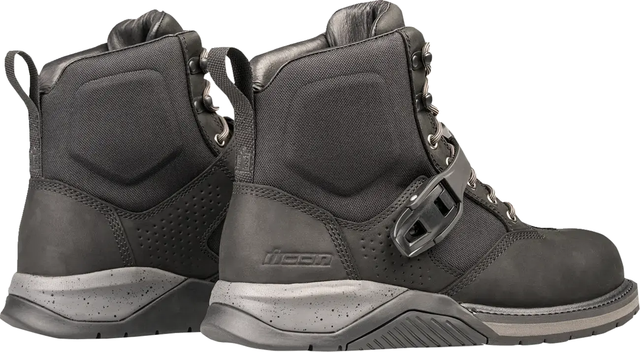 Icon SD6 Waterproof CE Boots Black - FREE UK Shipping, FREE 365 Day Returns | Moto Central
