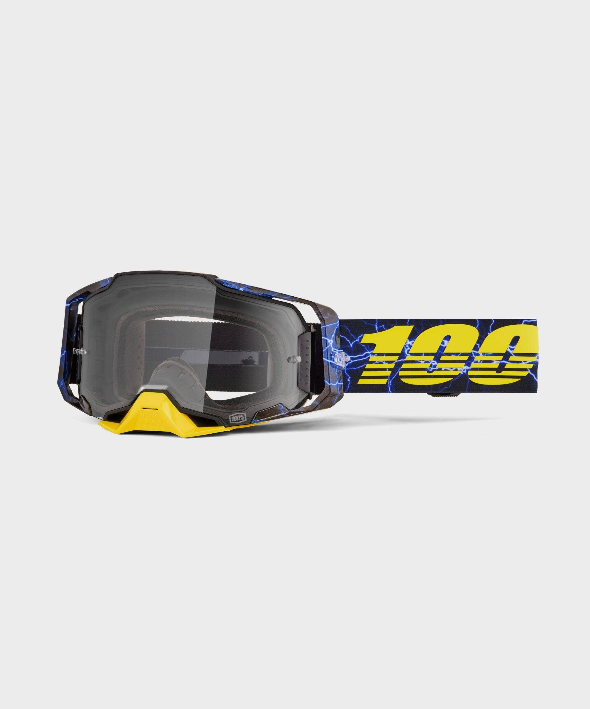 100% Armega Goggle Mirror Lens Furious / Clear Lens - FREE UK Shipping, FREE 365 Day Returns | Moto Central