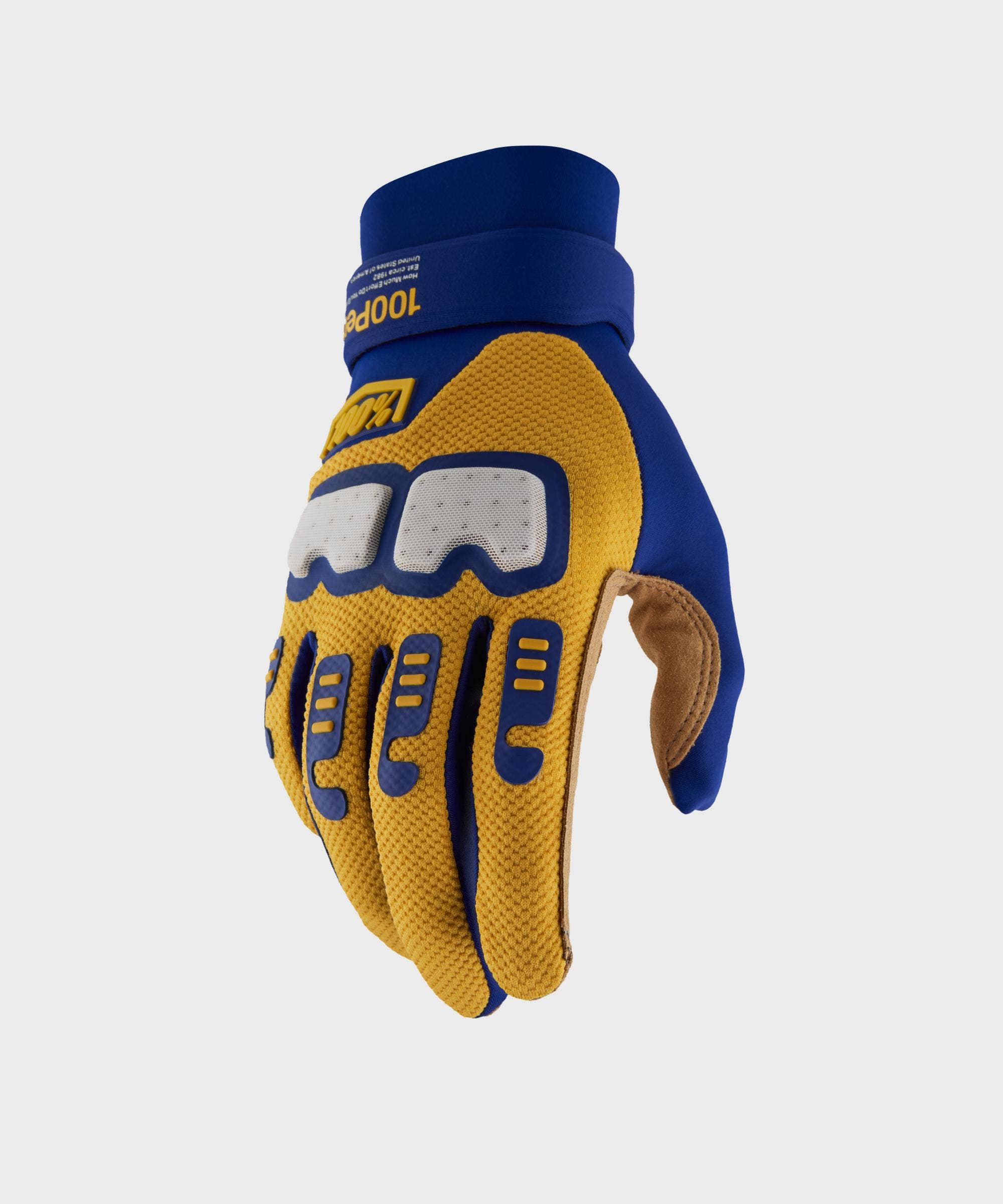100% Langdale Gloves Blue - FREE UK Shipping, FREE 365 Day Returns | Moto Central