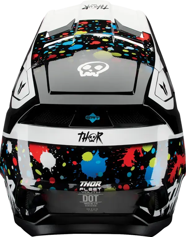 Thor Fleet Youth Splat Black - FREE UK Shipping, FREE 365 Day Returns | Moto Central