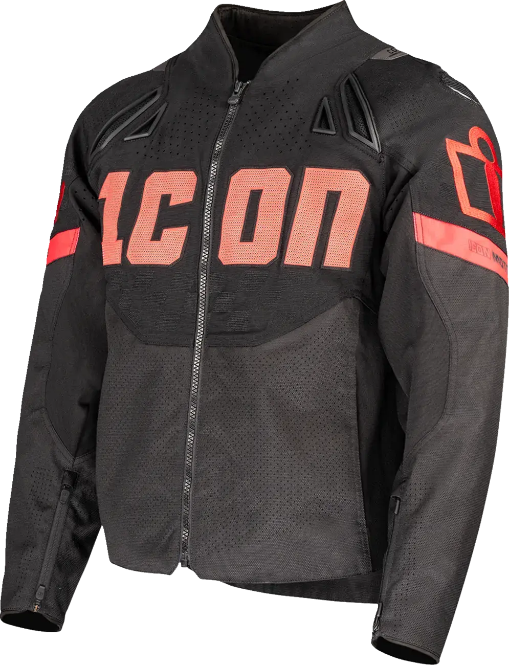 Icon Contra 3 Hero Textile Jacket Black / Red - FREE UK Shipping, FREE 365 Day Returns | Moto Central