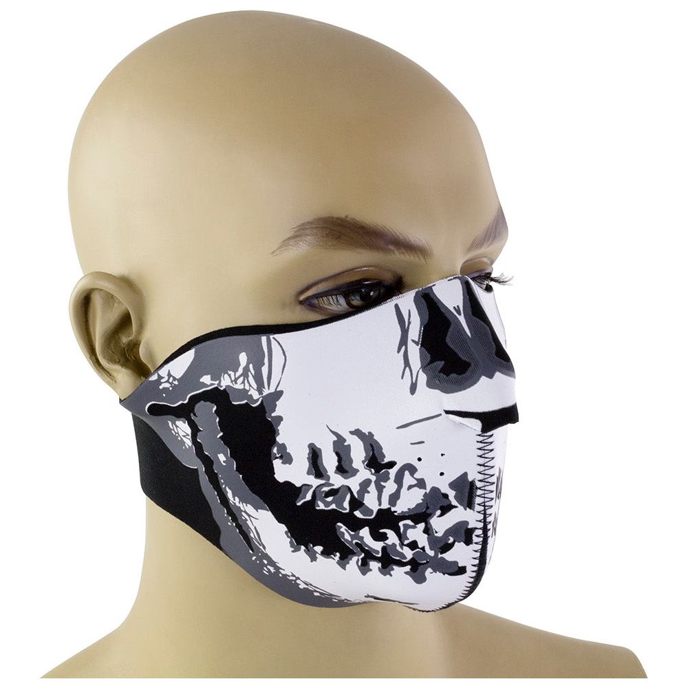 Bike It Neoprene Face Mask With Skull Design