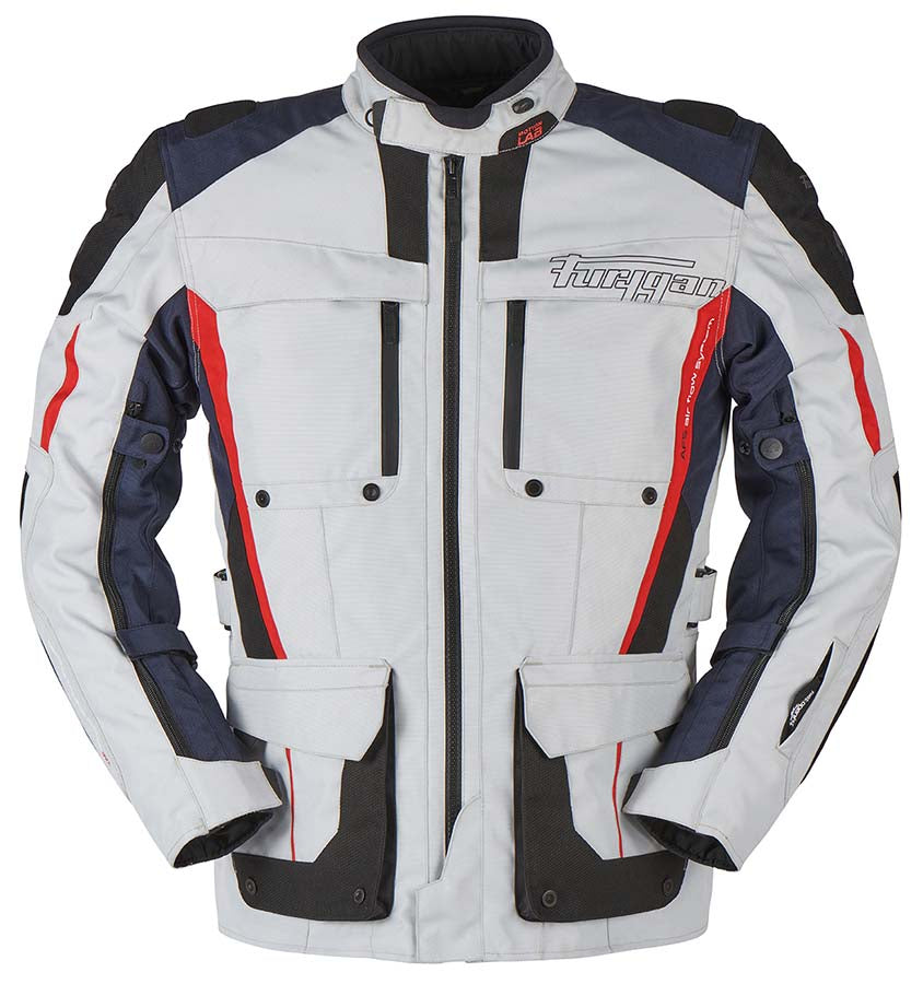 Furygan Brevent 3-In-1 Textile Jacket Pearl / Blue FREE UK Delivery, FREE 365 Day Returns | Moto Central