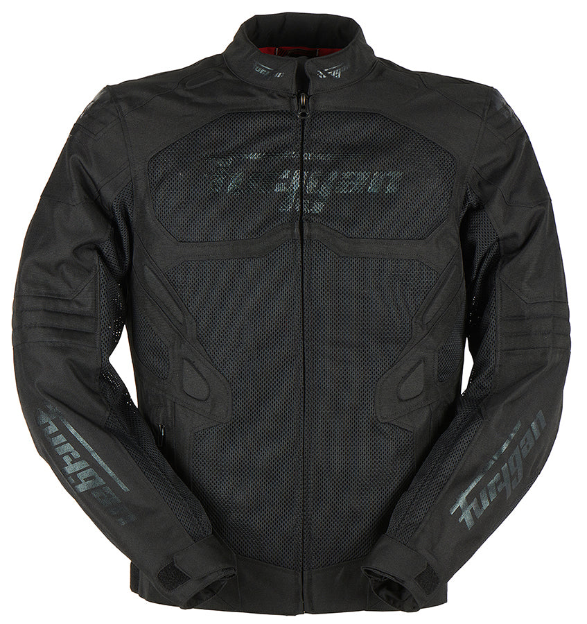 Furygan Atom Vented Evo Textile Jacket Black / Black FREE UK Delivery, FREE 365 Day Returns | Moto Central