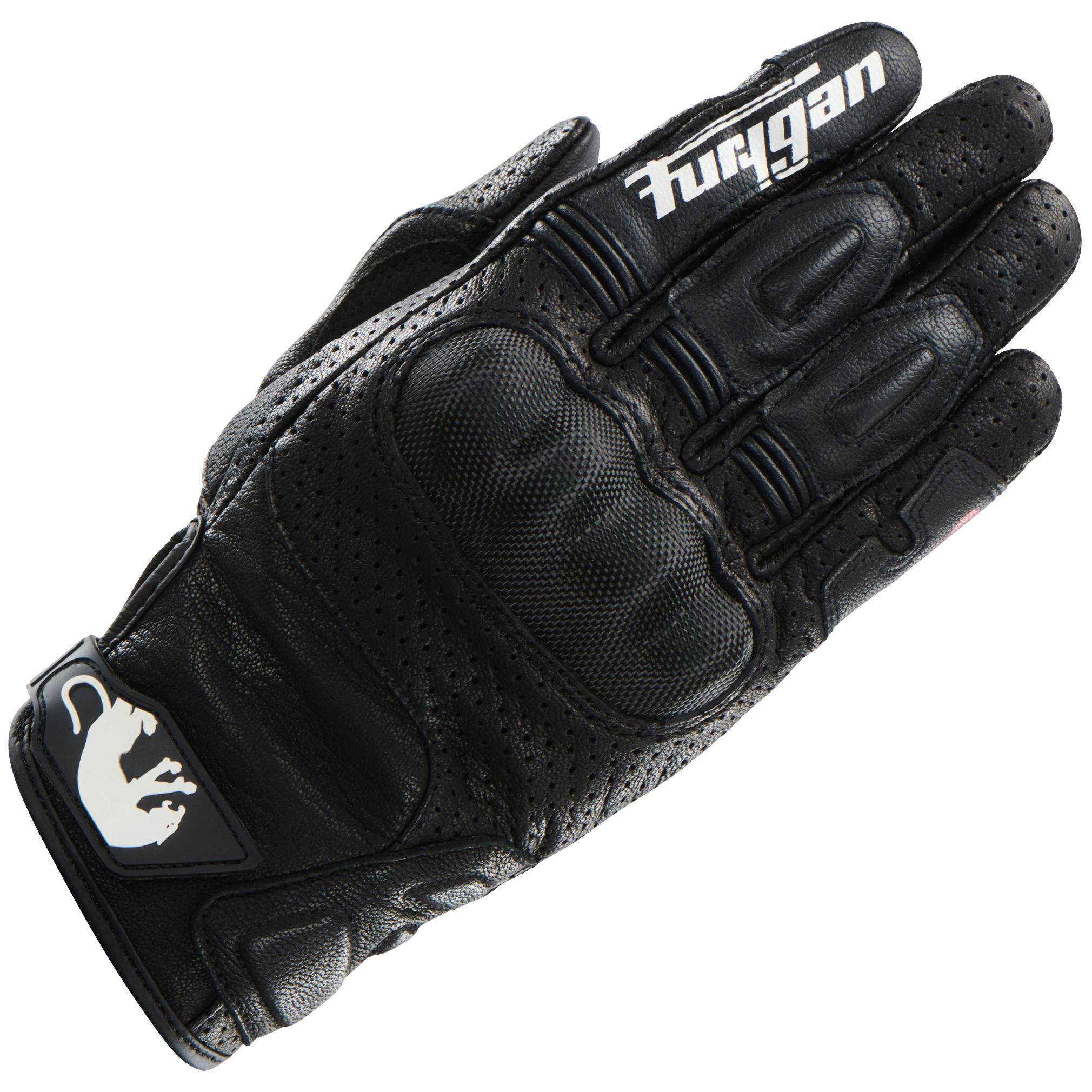 Furygan TD21 Vented Evo leather gloves Black, back-of-hand view
