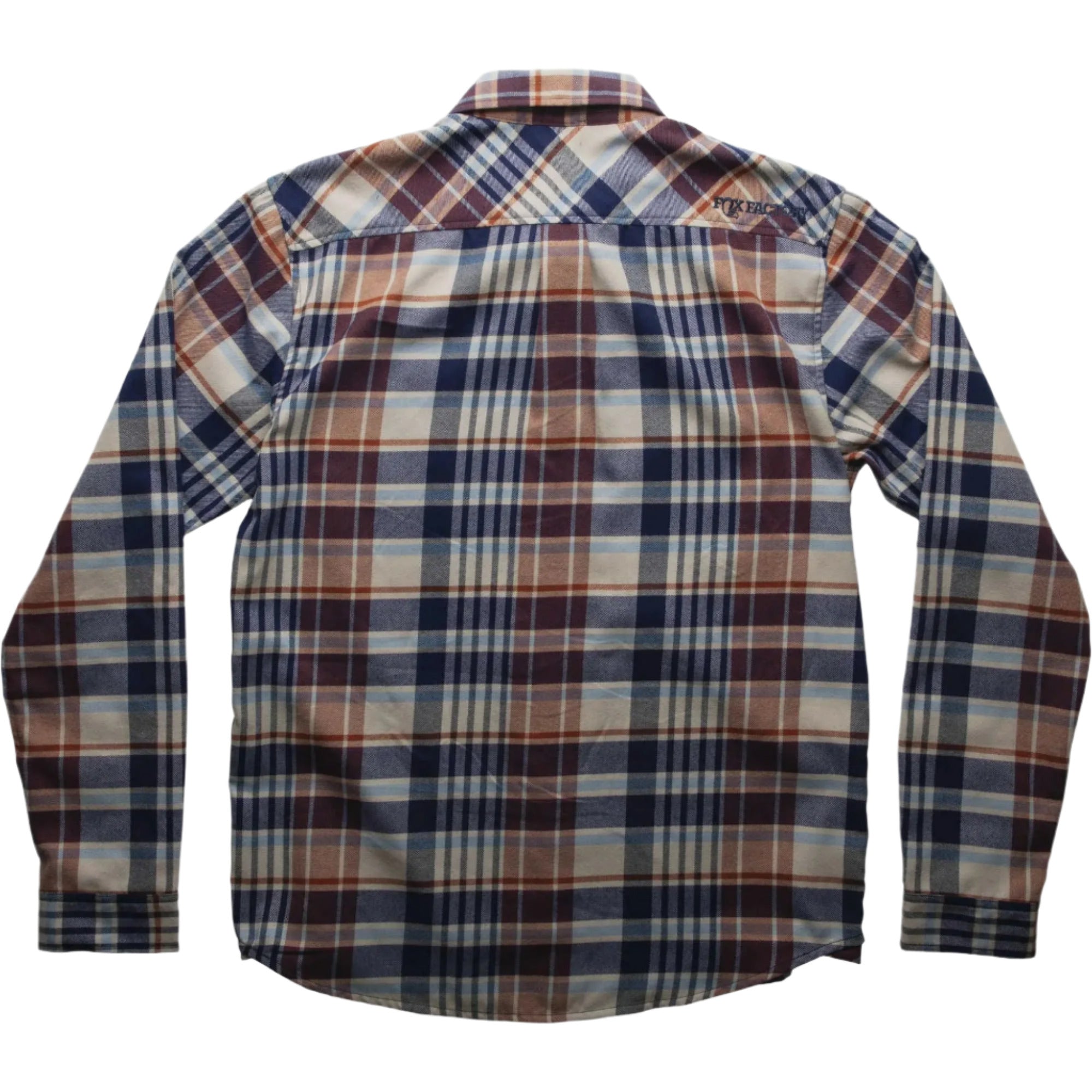 FOX Everyday Long Sleeve Flannel Shirt Orange / Blue / Tan - FREE UK Shipping, FREE 365 Day Returns | Moto Central