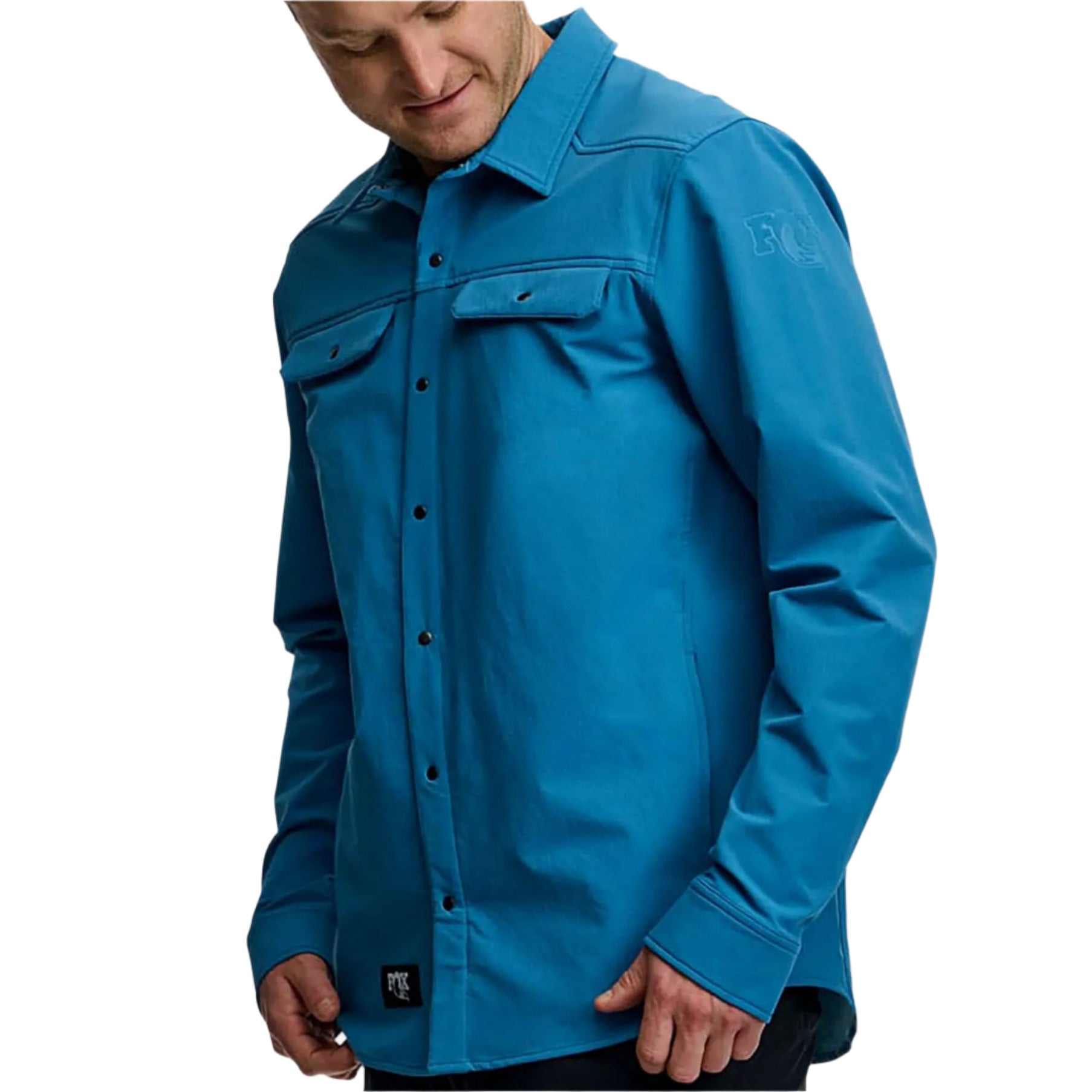 FOX Cruise Shirt Jacket Blue - FREE UK Shipping, FREE 365 Day Returns | Moto Central