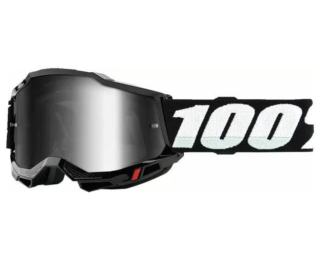 100% Accuri 2 Junior Goggles Black / Mirror Silver Lens - FREE UK Shipping, FREE 365 Day Returns | Moto Central