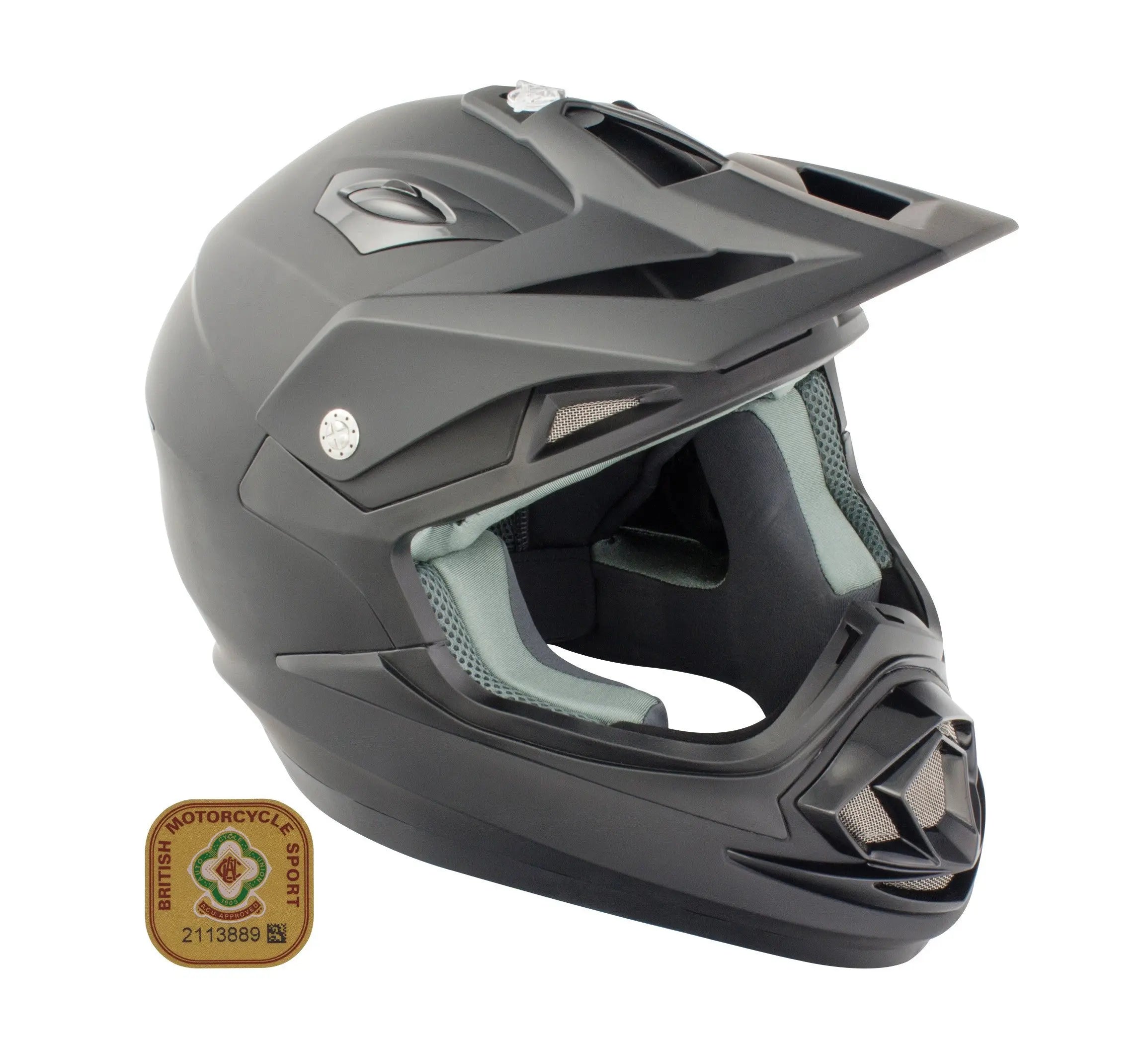 british motorcycle sport helmet GSB XP-14B MX Off-Road Helmet Matt Plain Black FREE Delivery & Returns