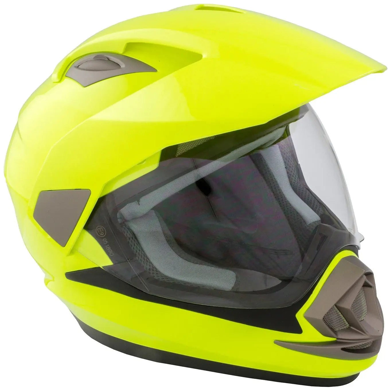 GSB XP-14A Adventure Helmet Gloss Plain Fluo Yellow - FREE UK Shipping, FREE 365 Day Returns | Moto Central