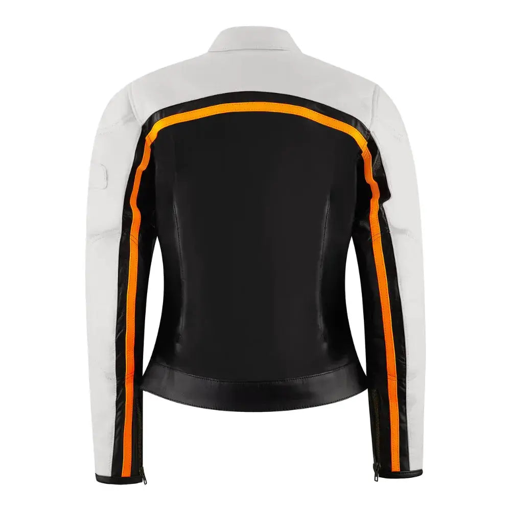 MotoGirl Hayley Ladies Leather Jacket White FREE UK Delivery, FREE 365 Day Returns | Moto Central