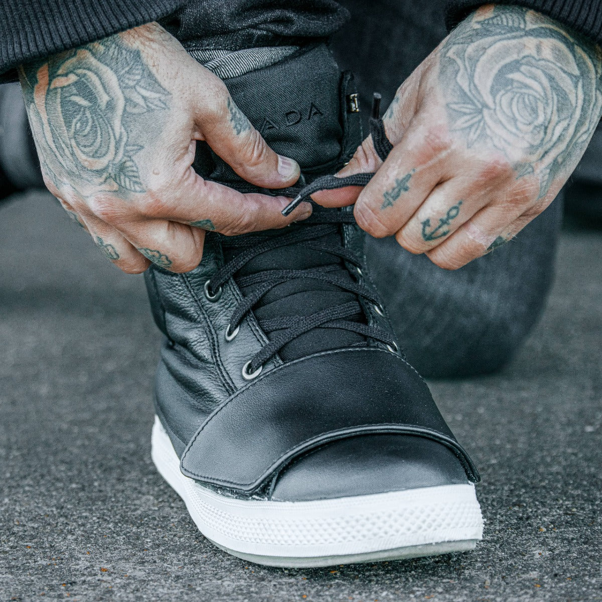 Spada Heat CE High Top Trainer Boots Black FREE UK Delivery, FREE 365 Day Returns | Moto Central