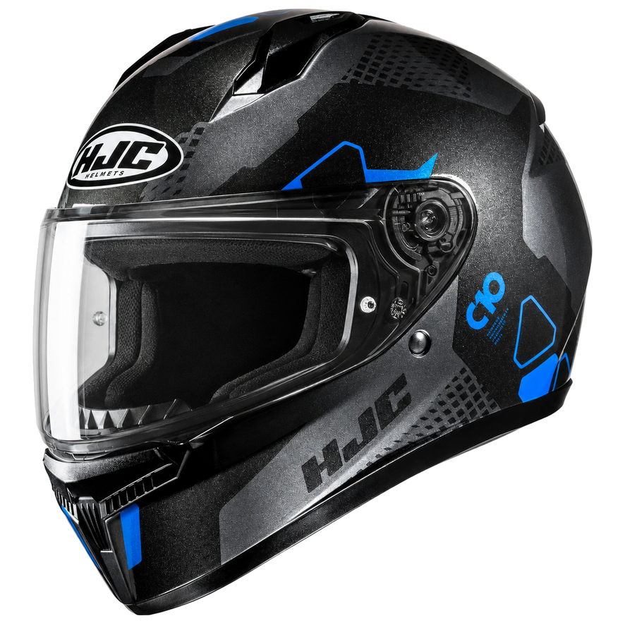 HJC C10 Aspa MC2 Blue full-face motorcycle helmet with clear visor