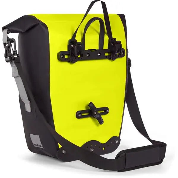 HUMP Reflective Waterproof Single Pannier Hi-Viz Yellow - FREE UK Shipping, FREE 365 Day Returns | Moto Central