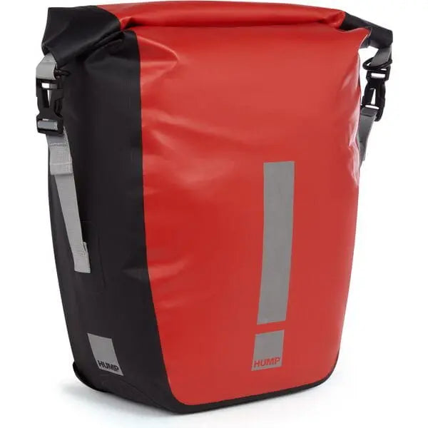 HUMP Reflective Waterproof Single Pannier Red - FREE UK Shipping, FREE 365 Day Returns | Moto Central