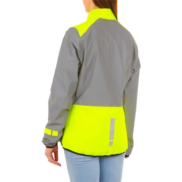 HUMP Ultra Reflect Waterproof Ladies Jacket Reflective Silver / Hi-Viz Yellow - FREE UK Shipping, FREE 365 Day Returns | Moto Central
