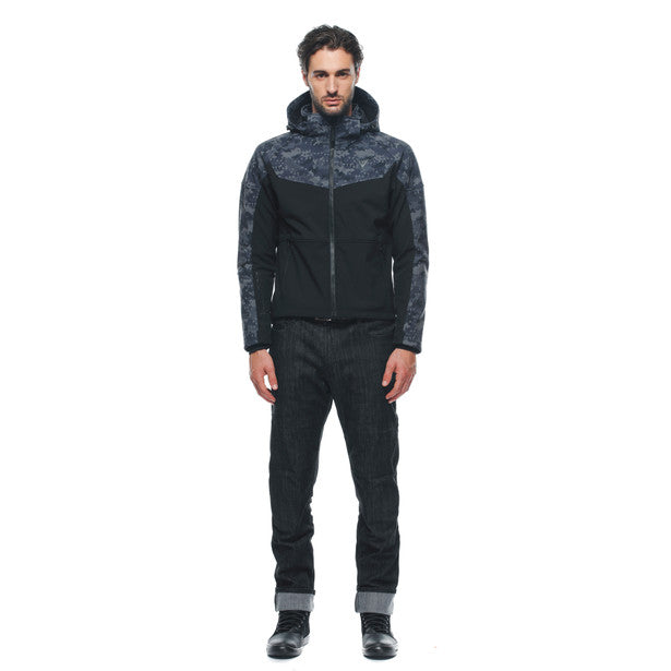 Dainese Ignite Hooded Textile Jacket Black / Camo Grey