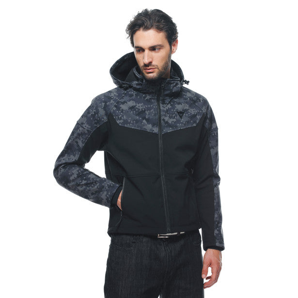 Dainese Ignite Hooded Textile Jacket Black / Camo Grey