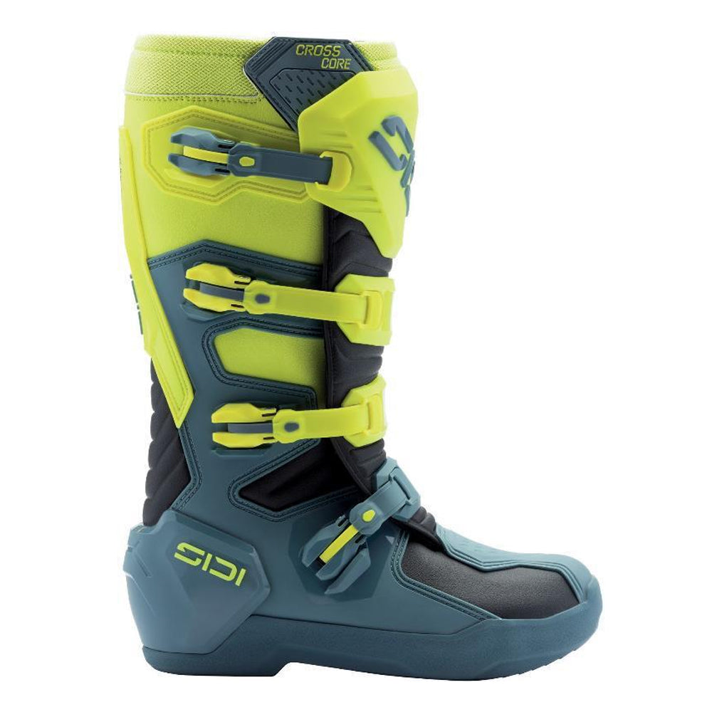 Sidi Crosscore CE Boots Petrol / Fluo Yellow