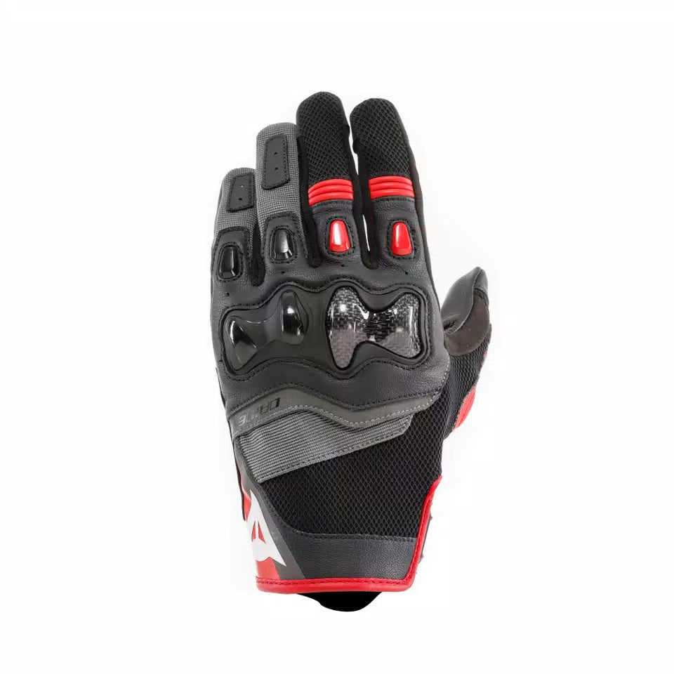 Dainese Siroc Leather Gloves Black / Red FREE UK Delivery, FREE 365 Day Returns | Moto Central